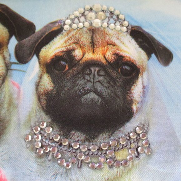 NWT! Vtg Bride and Groom Pug Dogs Wallet, Sequins, Floral, Blossom Collections - Picture 4 of 15